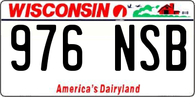 WI license plate 976NSB