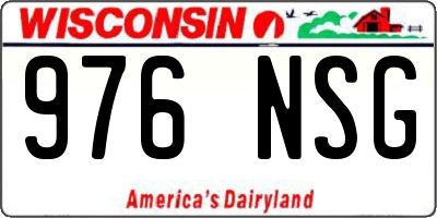 WI license plate 976NSG