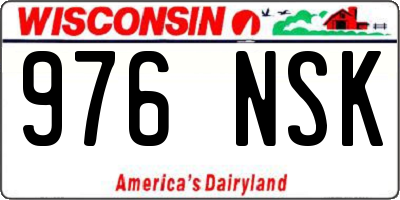 WI license plate 976NSK