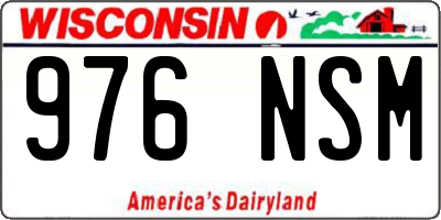 WI license plate 976NSM