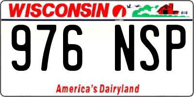WI license plate 976NSP