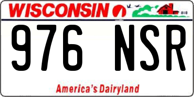 WI license plate 976NSR