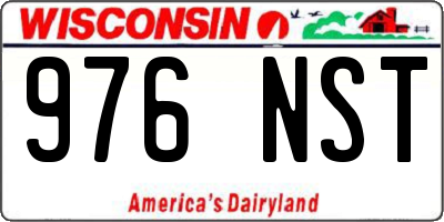 WI license plate 976NST