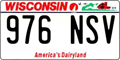 WI license plate 976NSV