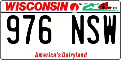 WI license plate 976NSW
