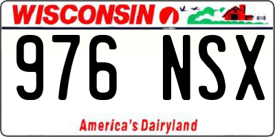 WI license plate 976NSX