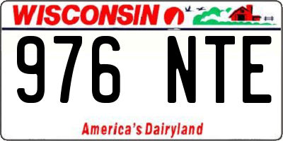 WI license plate 976NTE