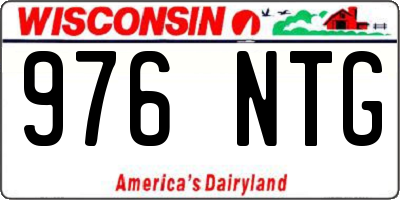 WI license plate 976NTG