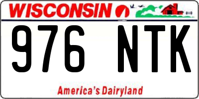 WI license plate 976NTK
