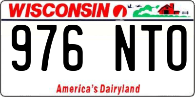 WI license plate 976NTO