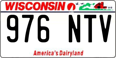 WI license plate 976NTV