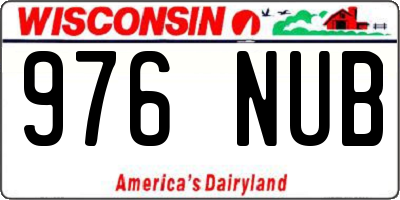 WI license plate 976NUB