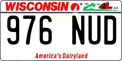 WI license plate 976NUD