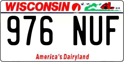 WI license plate 976NUF