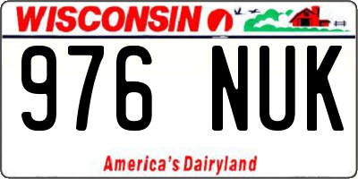 WI license plate 976NUK