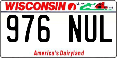 WI license plate 976NUL