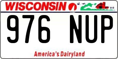 WI license plate 976NUP