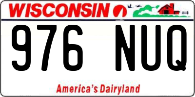 WI license plate 976NUQ