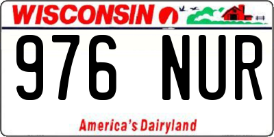 WI license plate 976NUR