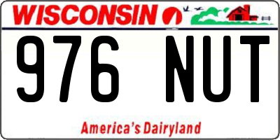 WI license plate 976NUT