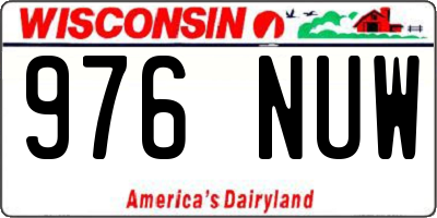 WI license plate 976NUW