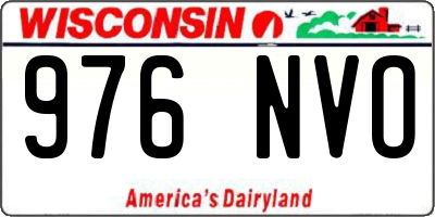 WI license plate 976NVO