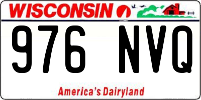 WI license plate 976NVQ