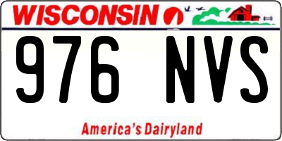 WI license plate 976NVS
