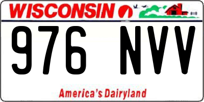 WI license plate 976NVV