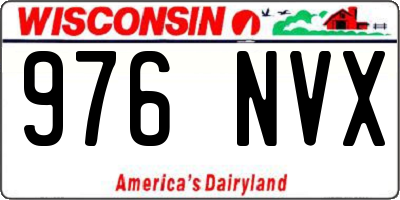 WI license plate 976NVX