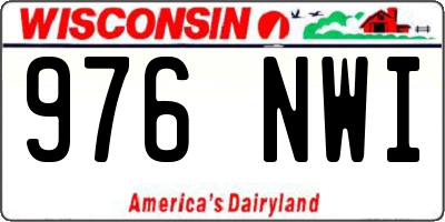 WI license plate 976NWI