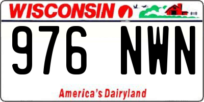 WI license plate 976NWN