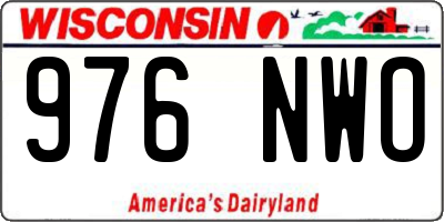 WI license plate 976NWO