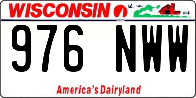 WI license plate 976NWW