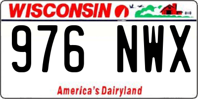 WI license plate 976NWX