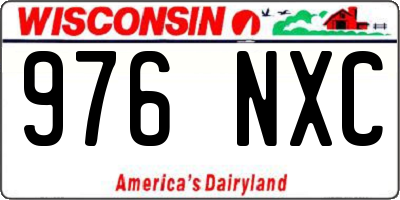 WI license plate 976NXC