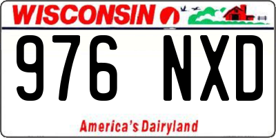 WI license plate 976NXD