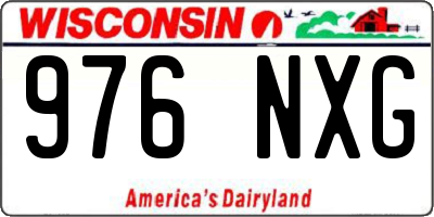 WI license plate 976NXG