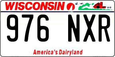 WI license plate 976NXR