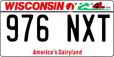 WI license plate 976NXT