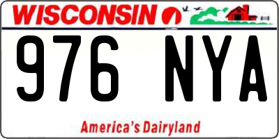 WI license plate 976NYA