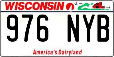 WI license plate 976NYB