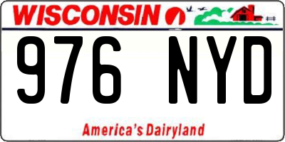 WI license plate 976NYD