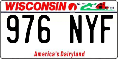 WI license plate 976NYF