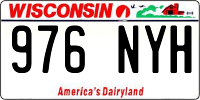 WI license plate 976NYH