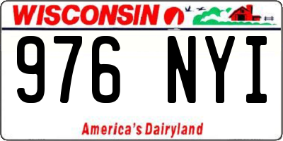 WI license plate 976NYI