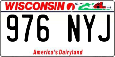 WI license plate 976NYJ