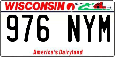 WI license plate 976NYM