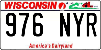 WI license plate 976NYR