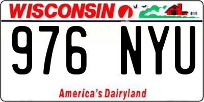 WI license plate 976NYU
